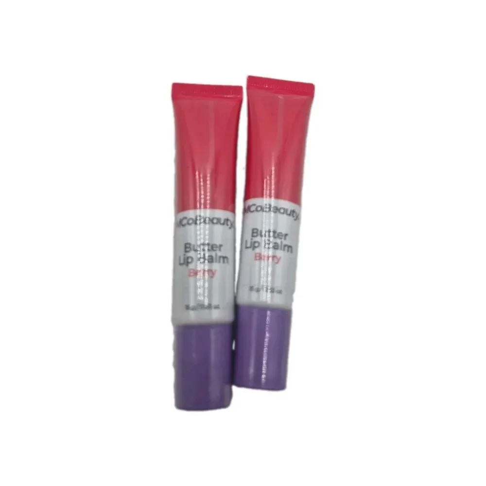 MCoBeauty Luscious Butter Lip Balm Shimmer Berry Shea Vitamin E Lot Of 2